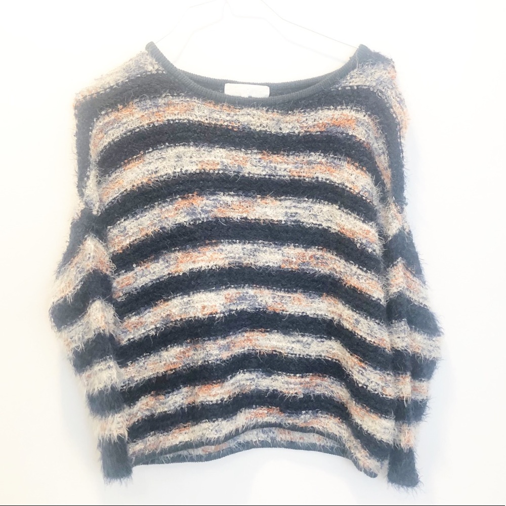 Lumiére fuzzy striped sweater